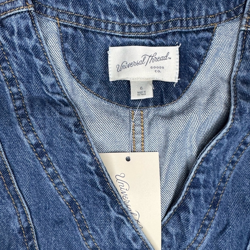 Universal Thread Blue Button-Down Midi Dress - image 6